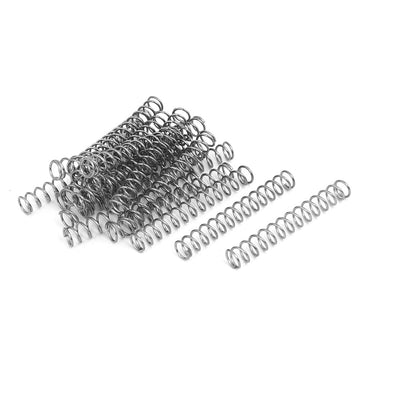 Harfington Uxcell 20 Stücke Druckfedern Drahtfeder Spannfeder 304 Edelstahl 0,8mmx7mmx50mm Silber