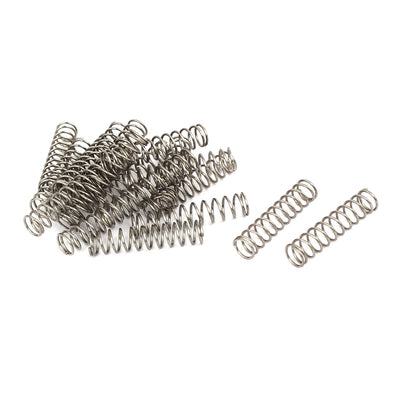 Harfington Uxcell 20Stk 0,8 mm x 8 mm x 35 mm Druckfedern Silber Ton aus 304 Edelstahl DE de