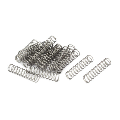 Harfington Uxcell 0.8mmx10mmx40mm 304 Stainless Steel Compression Springs Silver Tone 20pcs