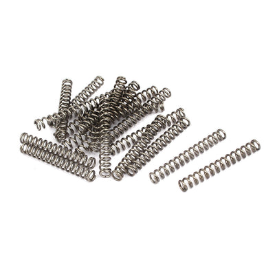 Harfington Uxcell 1mmx6mmx45mm 304 Stainless Steel Compression Springs Silver Tone 20pcs