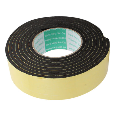 Harfington Uxcell 3Meter 45mm x 5mm Single-side Adhesive Shockproof Sponge Foam Tape Yellow Black