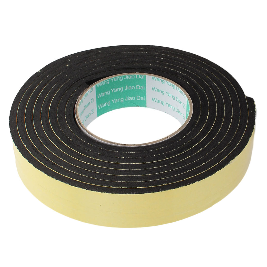 uxcell Uxcell 3Meter 30mm x 5mm Single-side Adhesive Shockproof Sponge Foam Tape Yellow Black