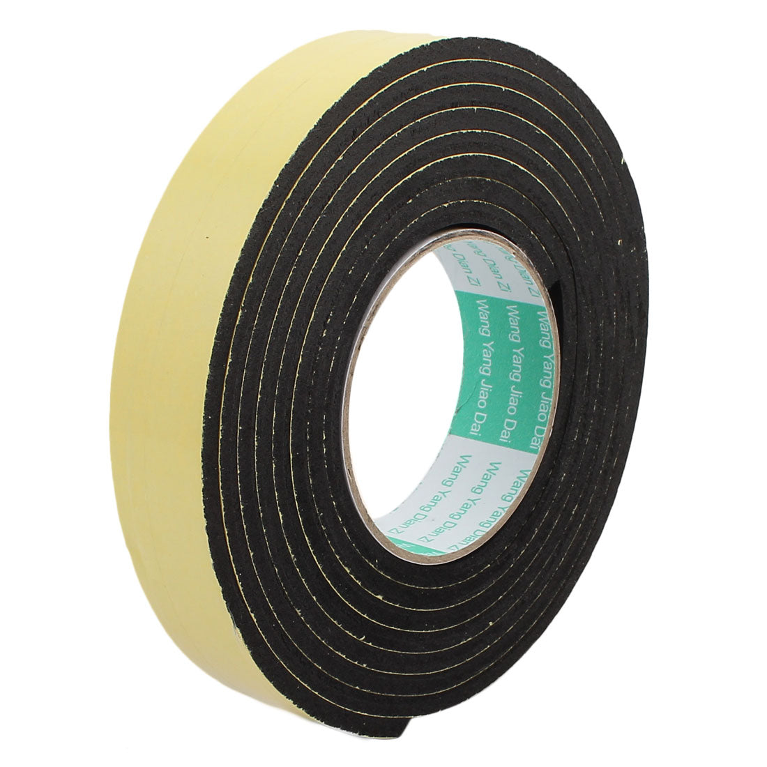 uxcell Uxcell 3Meter 30mm x 5mm Single-side Adhesive Shockproof Sponge Foam Tape Yellow Black