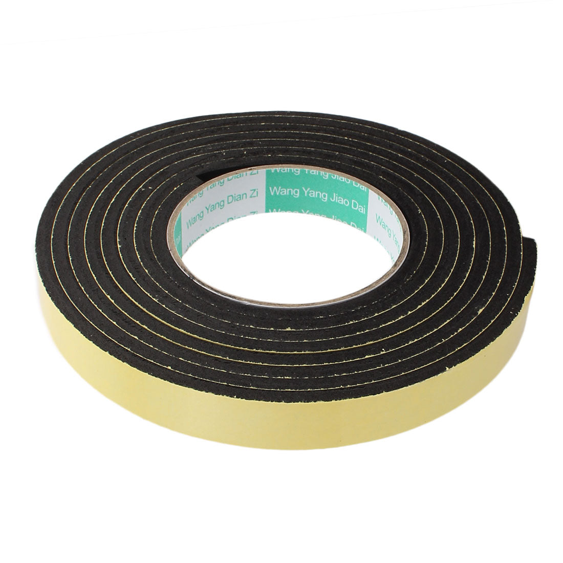 uxcell Uxcell 3Meter 20mm x 5mm Single-side Adhesive Shockproof Sponge Foam Tape Yellow Black