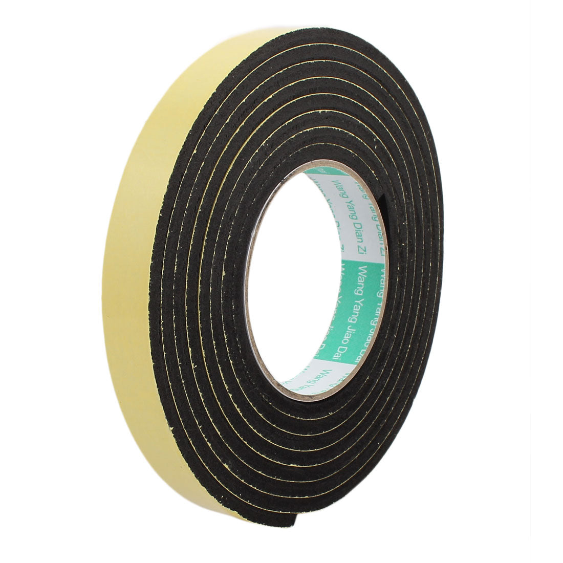 uxcell Uxcell 3Meter 20mm x 5mm Single-side Adhesive Shockproof Sponge Foam Tape Yellow Black