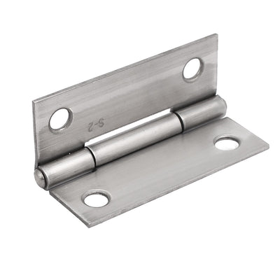 Harfington Uxcell Cabinet Wardrobe Door Stainless Steel Hinge Silver Tone 2-inch Length