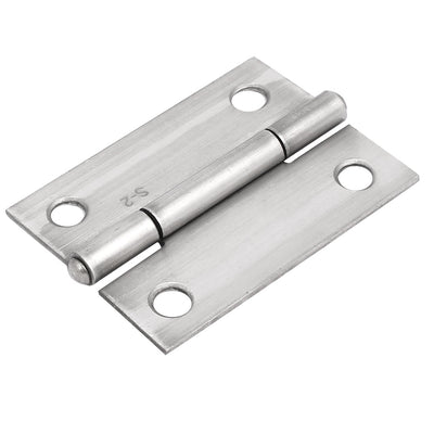 Harfington Uxcell Cabinet Wardrobe Door Stainless Steel Hinge Silver Tone 2-inch Length