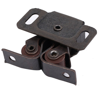 Harfington Uxcell Cupboard Closet Cabinet Metal Double Ball Roller Catch Latch Brown