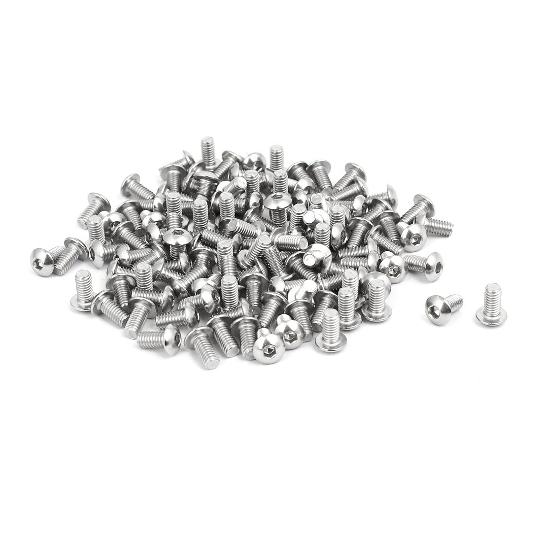 uxcell Uxcell 120 Stück M4x8mm 304 Edelstahl Knopf Kopf Innensechskantschrauben Schrauben de