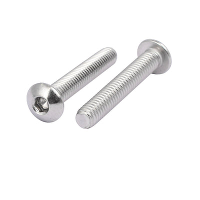 Harfington Uxcell M4x25mm 304 Stainless Steel Button Head Hex Socket Cap Screws Bolts 80pcs