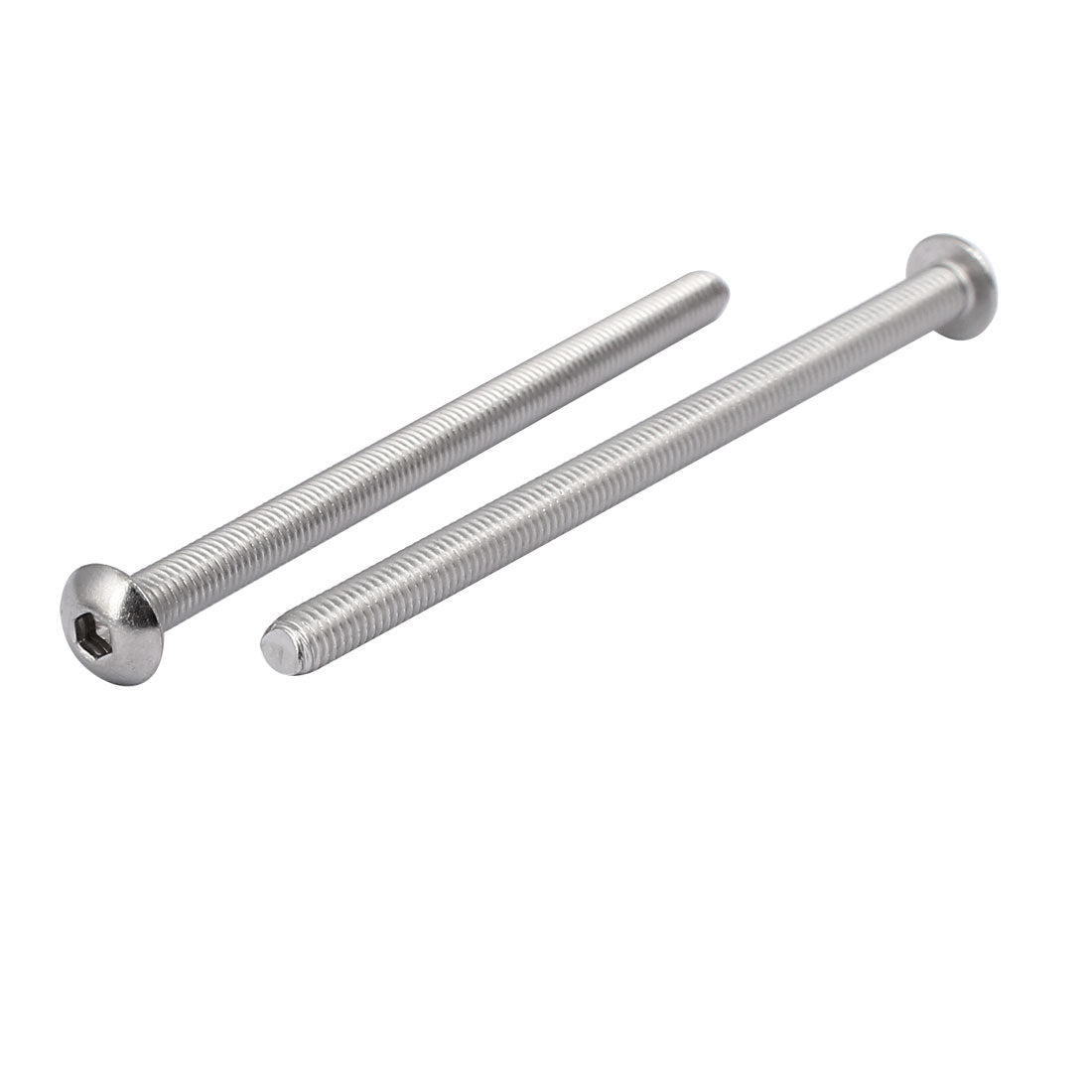 uxcell Uxcell 10 Stück M5x80mm 304 Edelstahl Knopfkopf Innensechskantschrauben Silberton