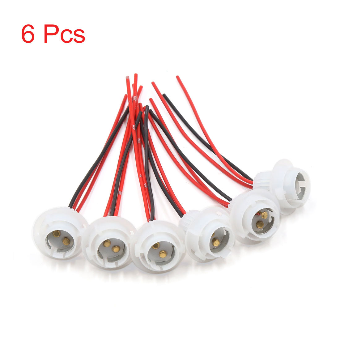 uxcell Uxcell 6Pcs 1157 LED Bulb Socket Lamp Light Holder Wire Harness Connector