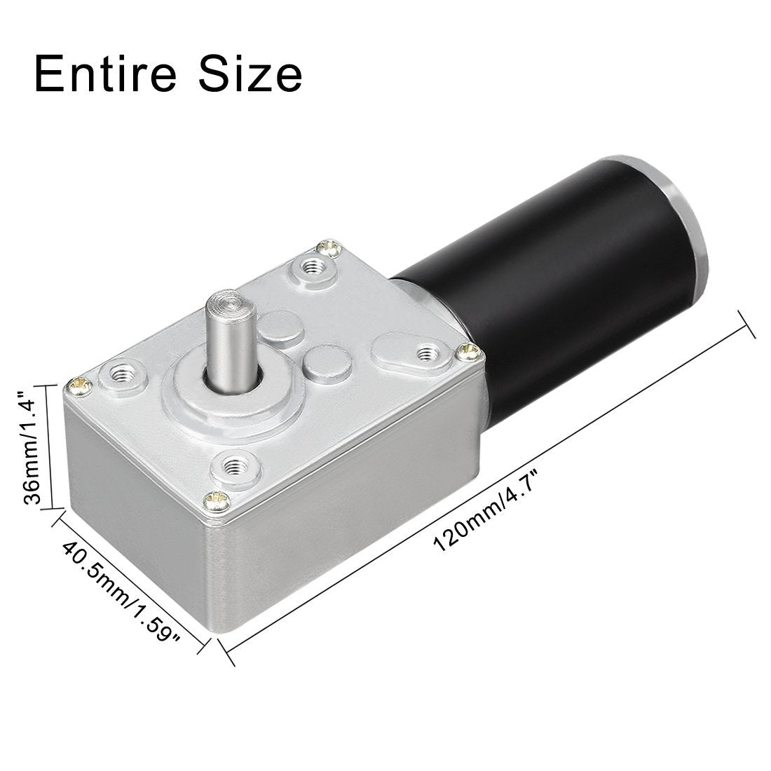 uxcell Uxcell DC 24 V 25 U/min Stromversorgung hohes Drehmoment Geschwindigkeit verringern Turbine Wurm Getriebe Motor DE de