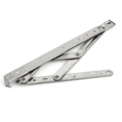 Harfington Uxcell 202 Stainless Steel 12-inch Window Casement Friction Hinges Stay Silver Tone 2pcs