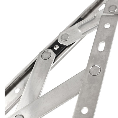 Harfington Uxcell 202 Stainless Steel 12-inch Window Casement Friction Hinges Stay Silver Tone 2pcs