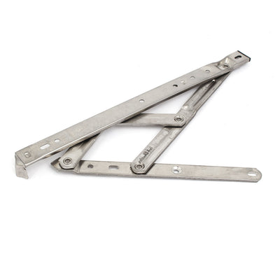 Harfington Uxcell 12-inch 202 Stainless Steel Foldable Casement Window Friction Hinge 4 Bar 2pcs