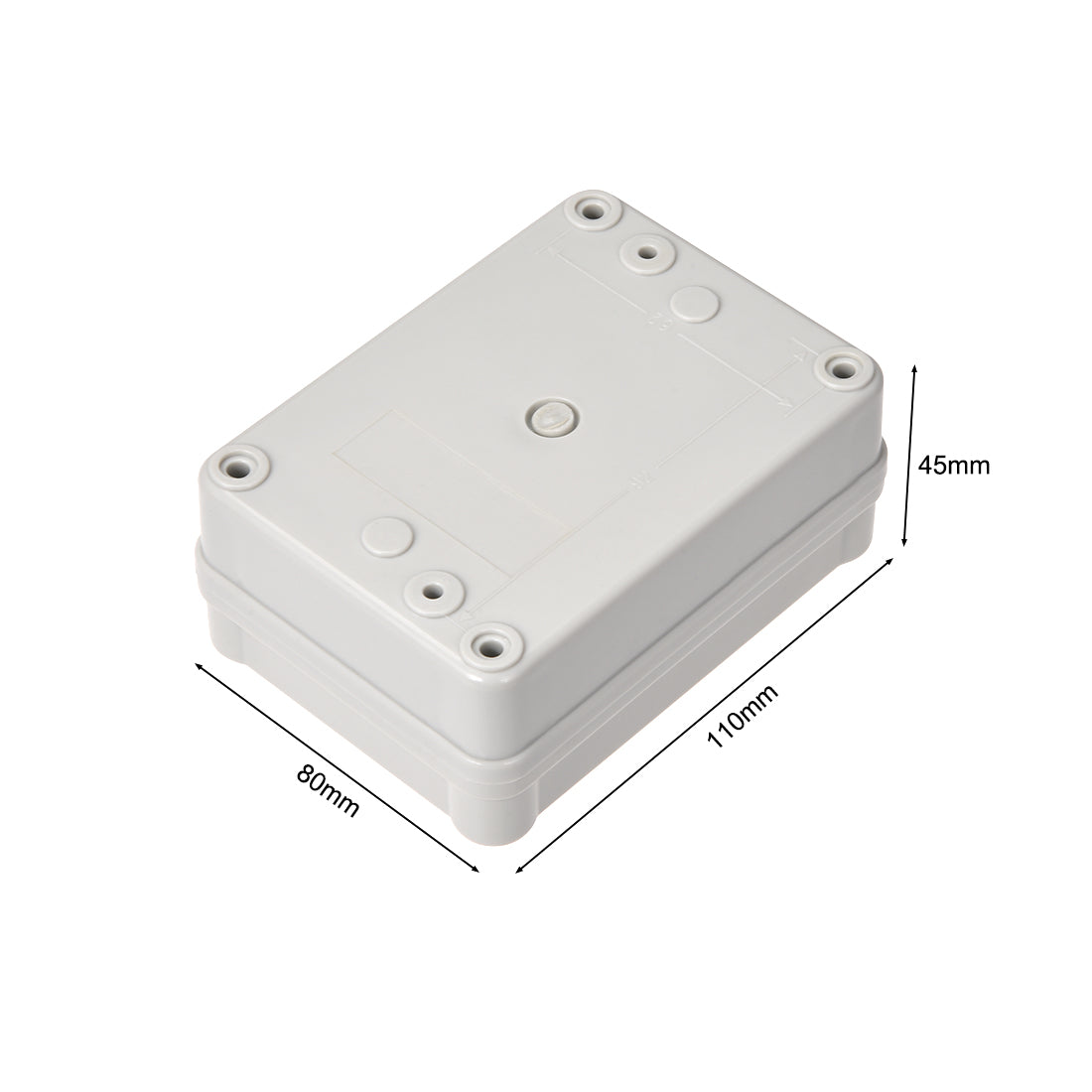 uxcell Uxcell 110mmx80mmx45mm Dustproof IP65 Junction Box DIY Case Enclosure Gray