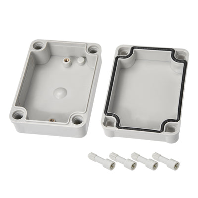 Harfington Uxcell 110mmx80mmx45mm Dustproof IP65 Junction Box DIY Case Enclosure Gray