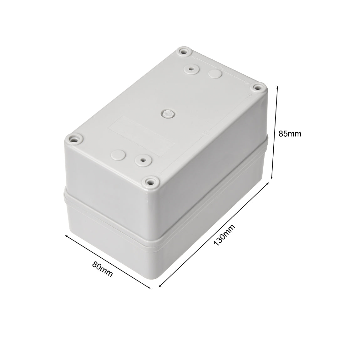 uxcell Uxcell 130mm x 80mm x 85mm Dustproof IP65 Junction Box DIY Case Enclosure Gray