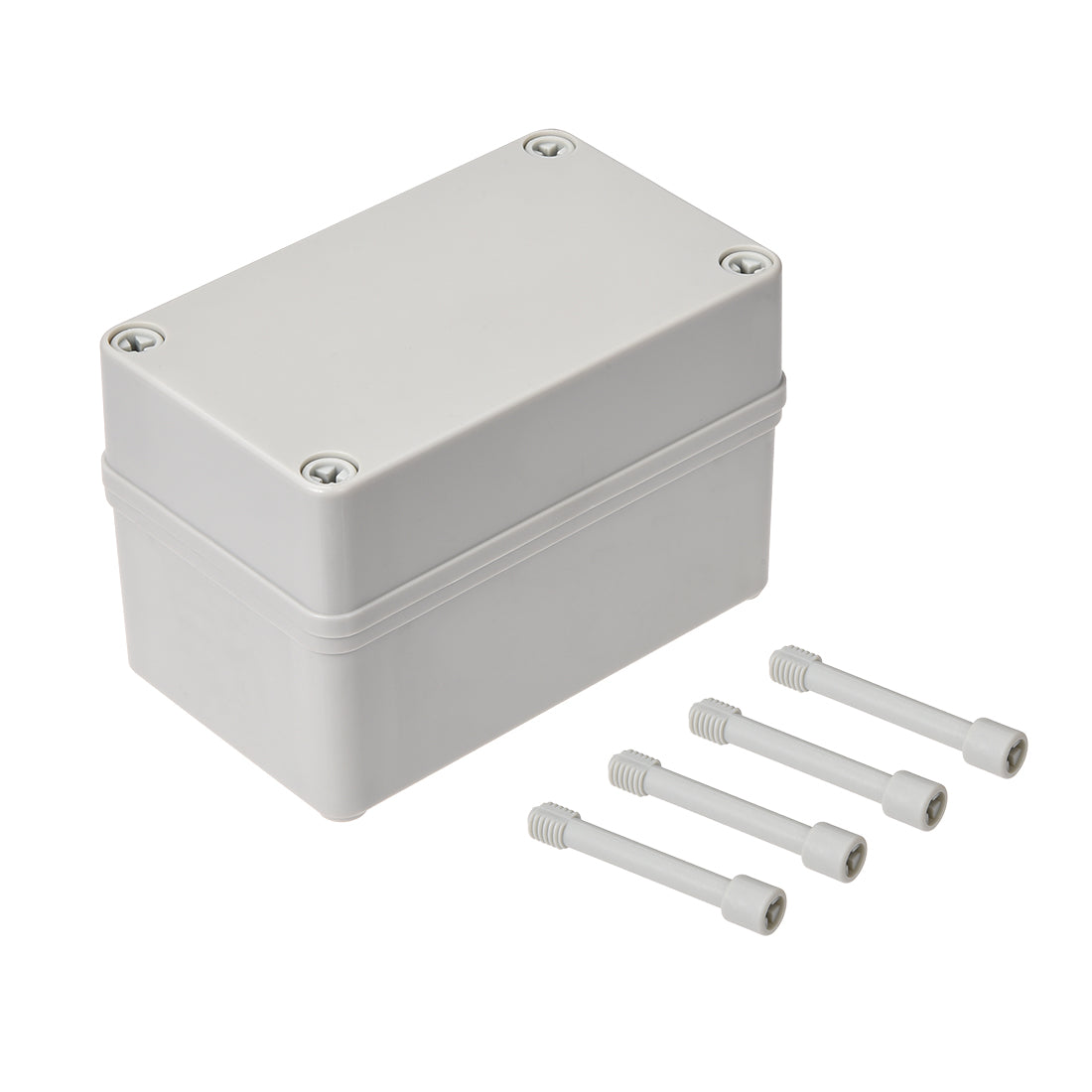 uxcell Uxcell 130mm x 80mm x 85mm Dustproof IP65 Junction Box DIY Case Enclosure Gray