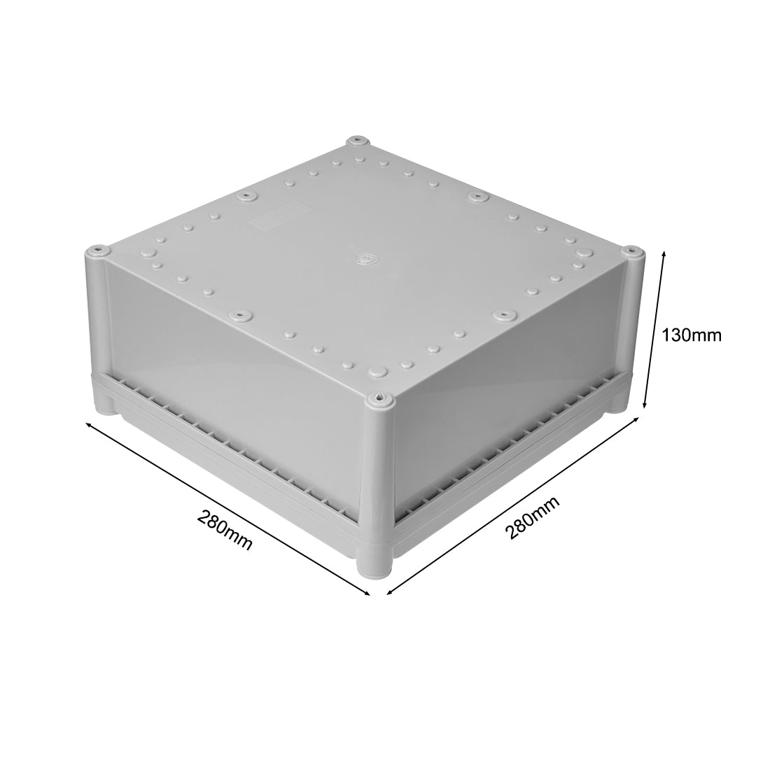 uxcell Uxcell 280mm x 280mm x 130mm Dustproof IP65 Junction Box DIY Case Enclosure Gray