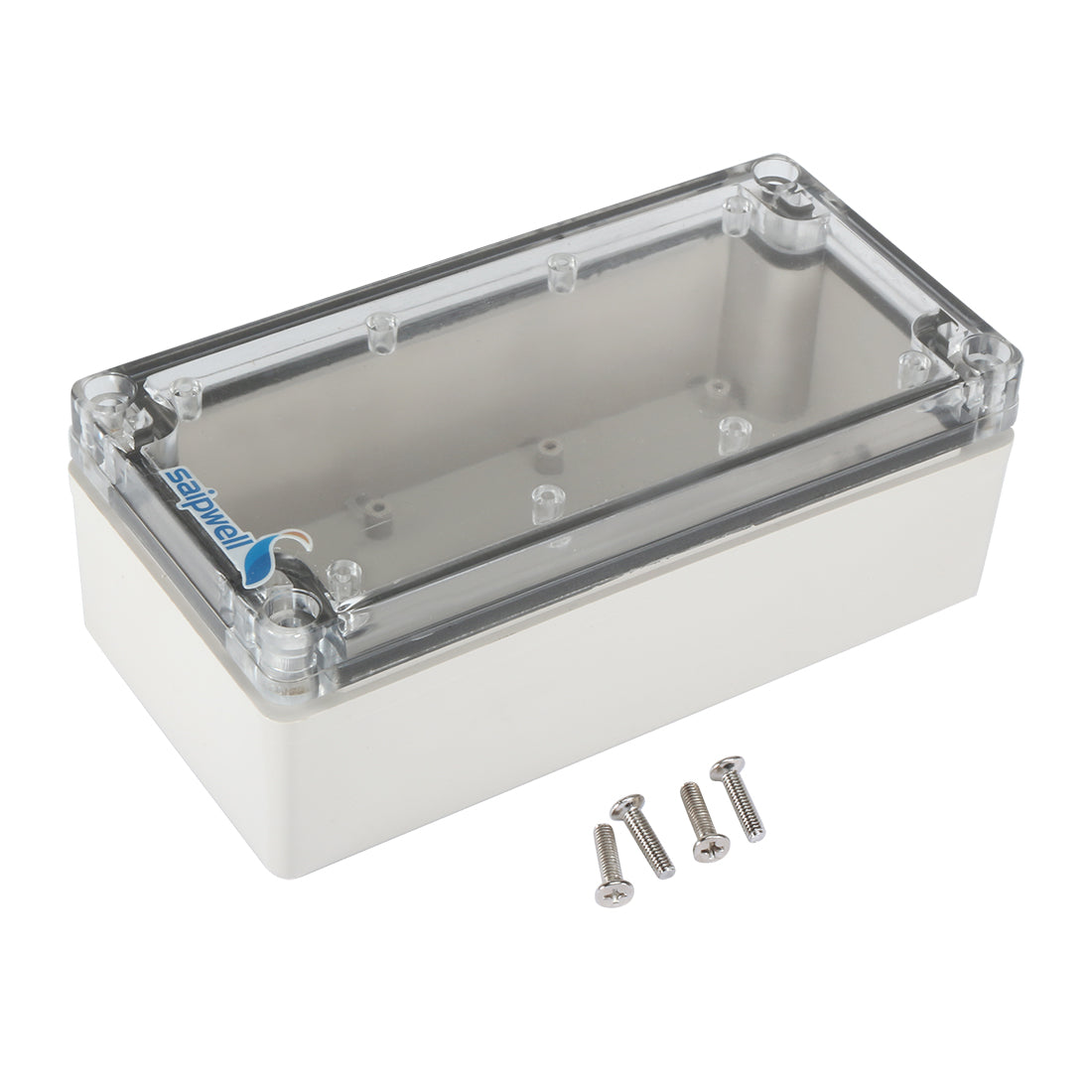 uxcell Uxcell 3.2"x6.3"x2.2"(80mmx160mmx55mm) ABS Junction Box Universal Project Enclosure w PC Transparent Cover