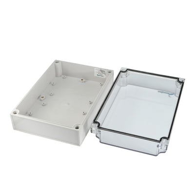 Harfington Uxcell 6.9"x9.8"x3.9"(250mmx175mmx100mm) ABS Junction Box Universal Project Enclosure w PC Transparent Cover