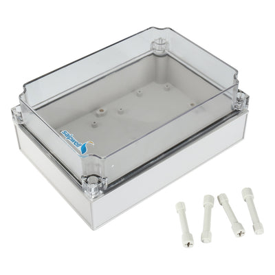 Harfington Uxcell 6.9"x9.8"x3.9"(250mmx175mmx100mm) ABS Junction Box Universal Project Enclosure w PC Transparent Cover