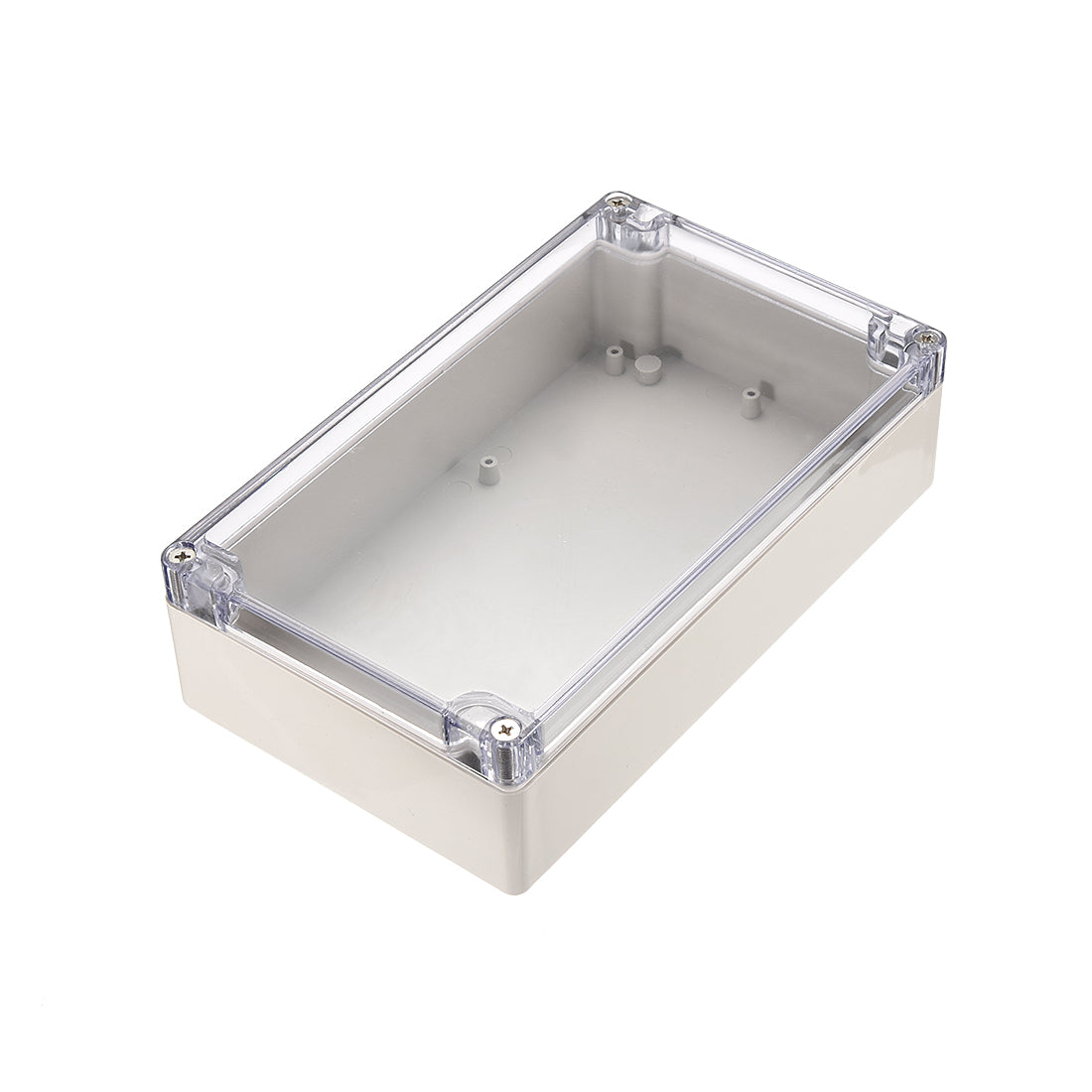 uxcell Uxcell 7.9"x4.7"x2.2"ABS Junction Box Universal Project Enclosure w PC Cover Light Gray