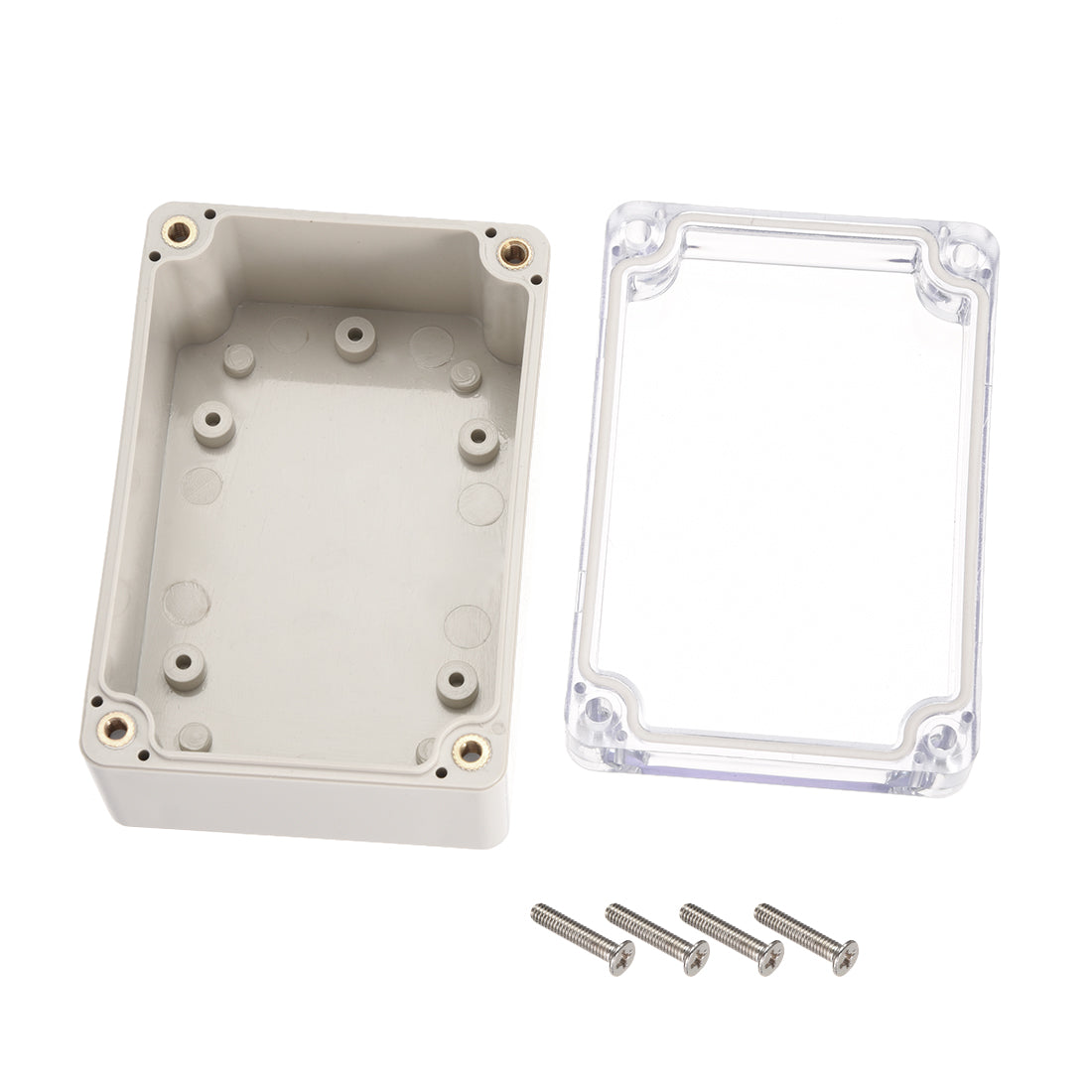 uxcell Uxcell 3.9"x2.7"x2"(100mm x 68mm x 50mm) ABS Junction Box Universal Project Enclosure w PC Transparent Cover