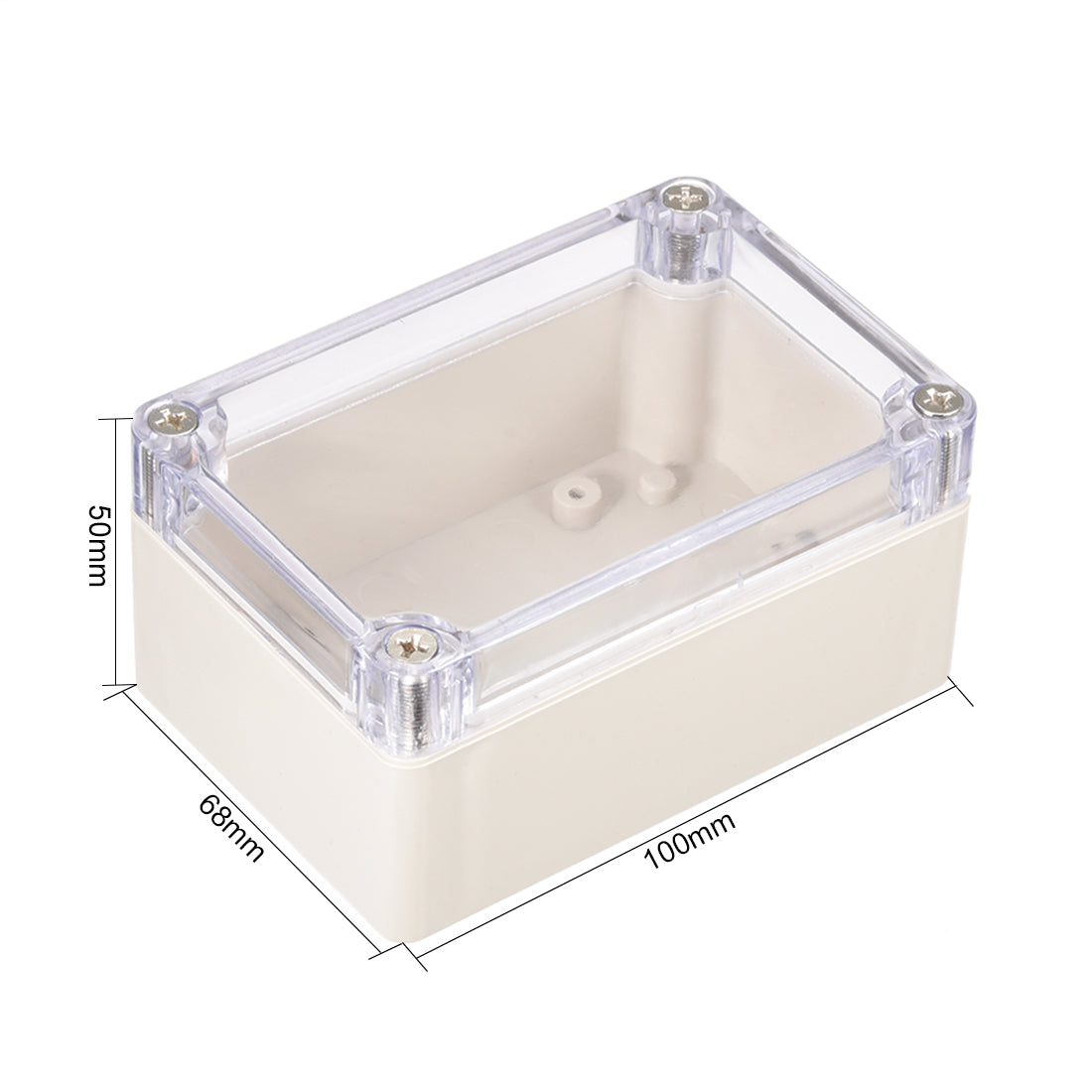 uxcell Uxcell 3.9"x2.7"x2"(100mm x 68mm x 50mm) ABS Junction Box Universal Project Enclosure w PC Transparent Cover