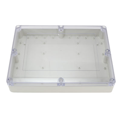 Harfington Uxcell 12.6"x9.5"x2.3"(320mmx240mmx60mm) ABS Junction Box Universal Project Enclosure w PC Transparent Cover