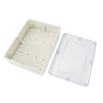 Harfington Uxcell 12.6"x9.5"x4.3"(320mmx240mmx110mm) ABS Junction Box Universal Project Enclosure w PC Transparent Cover