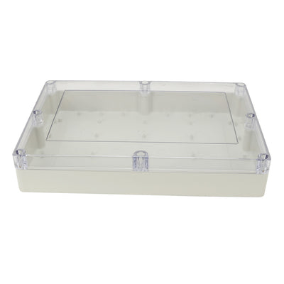 Harfington Uxcell 15"x10.2"x2.8"(380mmx260mmx70mm) ABS Junction Box Universal Project Enclosure w PC Transparent Cover