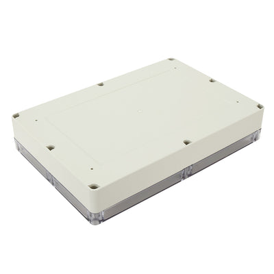 Harfington Uxcell 15"x10.2"x2.8"(380mmx260mmx70mm) ABS Junction Box Universal Project Enclosure w PC Transparent Cover