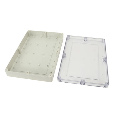 Harfington Uxcell 15"x10.2"x2.8"(380mmx260mmx70mm) ABS Junction Box Universal Project Enclosure w PC Transparent Cover