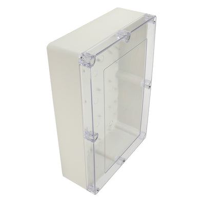 Harfington Uxcell 15"x10.2"x4.1"(380mmx260mmx105mm) ABS Junction Box Universal Project Enclosure w PC Transparent Cover