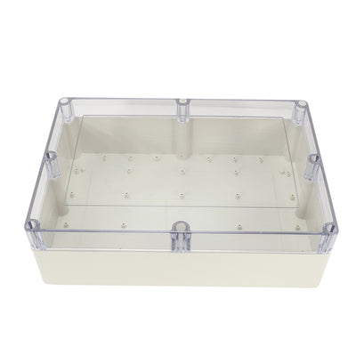 Harfington Uxcell 15"x10.2"x4.7"(380mmx260mmx120mm) ABS Junction Box Universal Project Enclosure w PC Transparent Cover