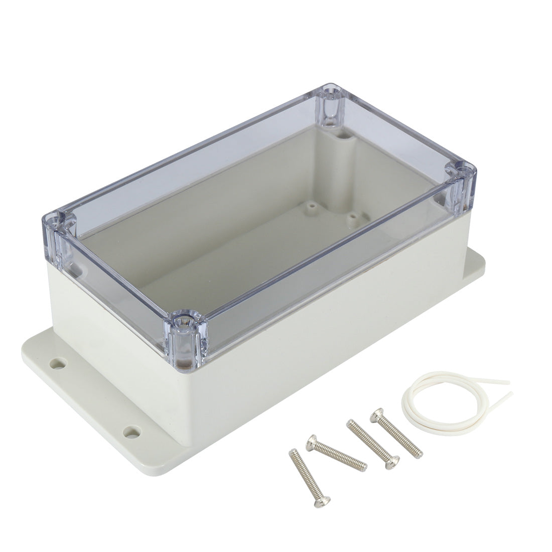 uxcell Uxcell 6.2"x3.5"x2.5"(158mmx90mmx64mm) ABS Junction Box Universal Project Enclosure w PC Transparent Cover