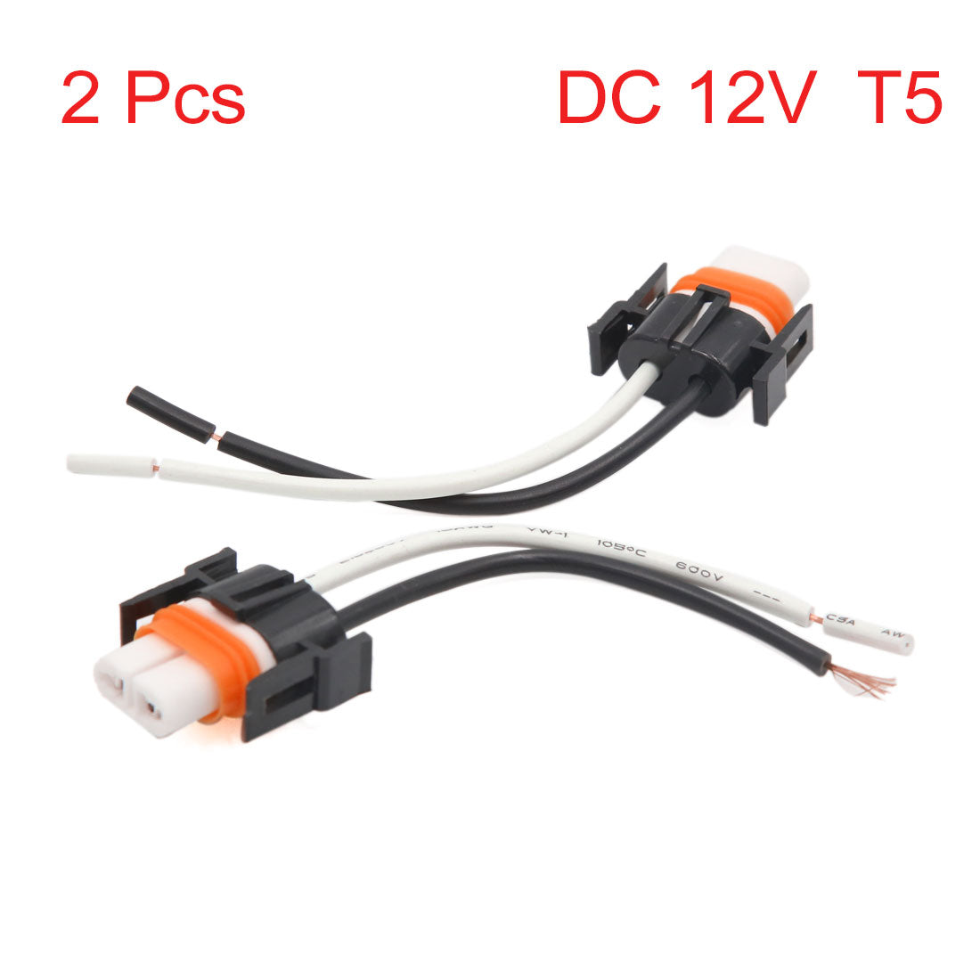 uxcell Uxcell 2pcs DC 12V Ceramic Car H11 Headlight Fog Lamp Wiring Harness Socket Connector