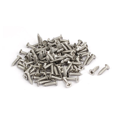 Harfington Uxcell 100pcs M4x16mm Edelstahl Kreuz Senkschraube flacher Kopf Schneidschraube DE de