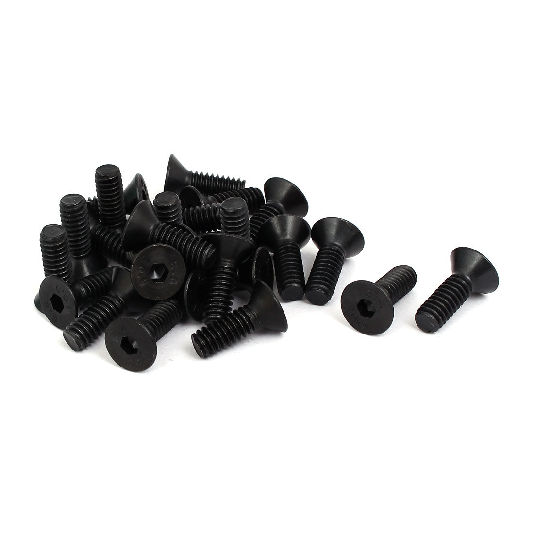 uxcell Uxcell 1/4" x 3/4" Grade 10.9 Countersunk Flat Head Hex Socket Cap Screw Black 25pcs