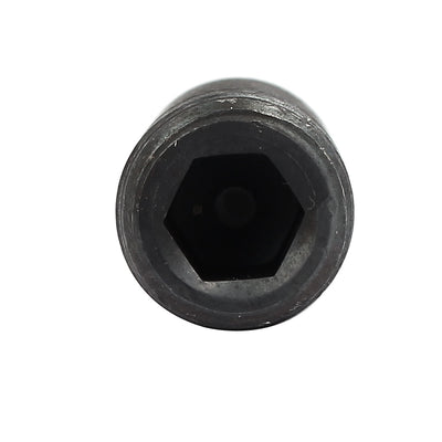 Harfington Uxcell M12 Dia 12mm Length Head Hex Socket Cup Point Grub Screw Black DIN916 30pcs