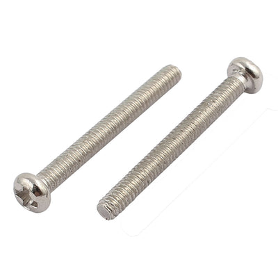 Harfington Uxcell 50Pcs M2 x 18mm Stainless Steel Pan Head Phillips Machine Screw Bolts