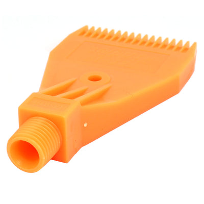 Harfington Uxcell 1/4BSPT Male Thread ABS Single Hole Air Blow Off Flat Jet Nozzle Orange