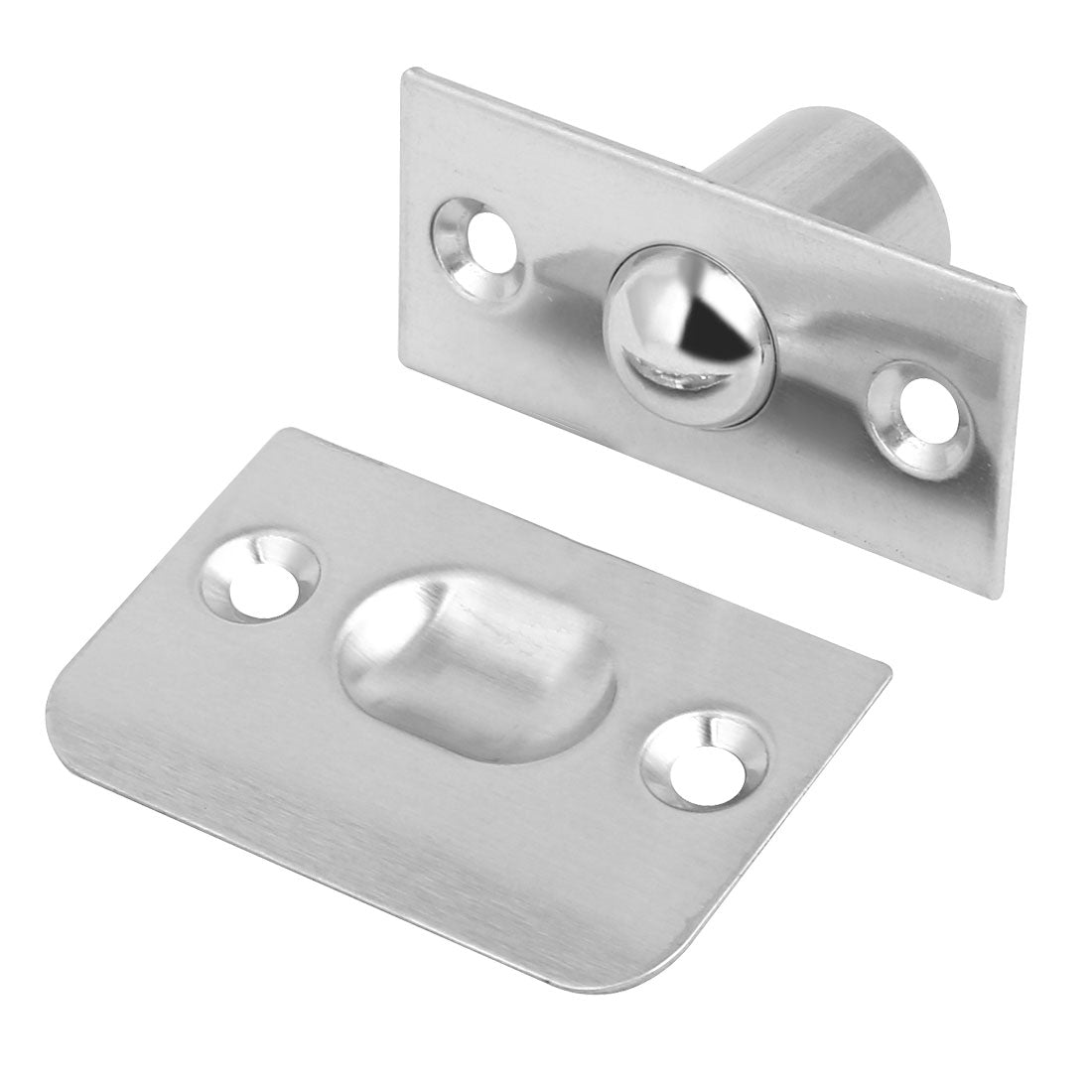 uxcell Uxcell 3 Pcs Household Metal Door Cabinet Closet Ball Catch Latch Catcher Silver Tone