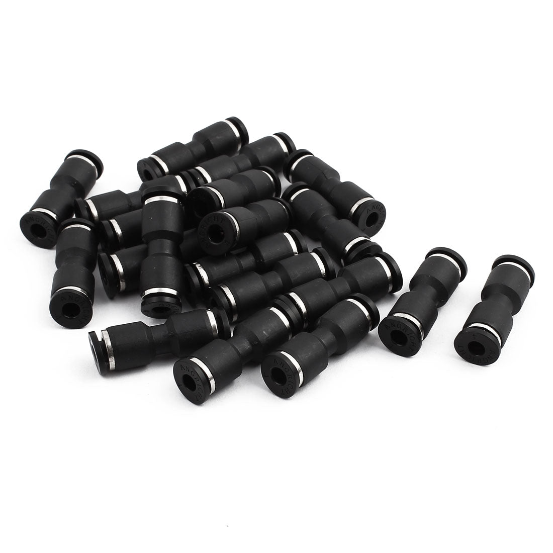 uxcell Uxcell 20Pcs Pneumatic Air 2 Way Quick Fitting Straight Push In Connector 4mm Tube Hose