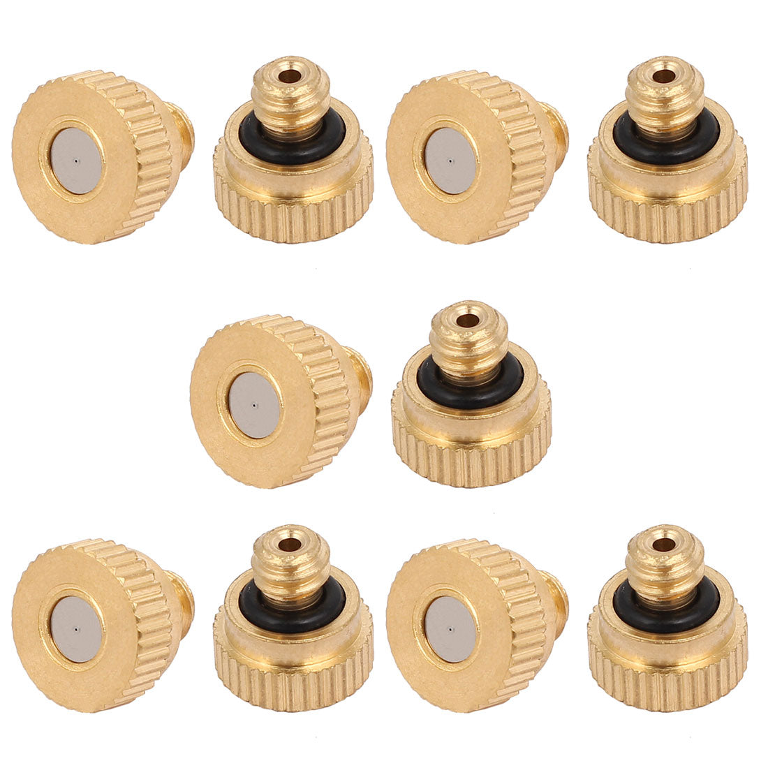 uxcell Uxcell 0.15mm Orifice Dia 9mm Long Brass Mist Nozzle Gold Tone 10pcs