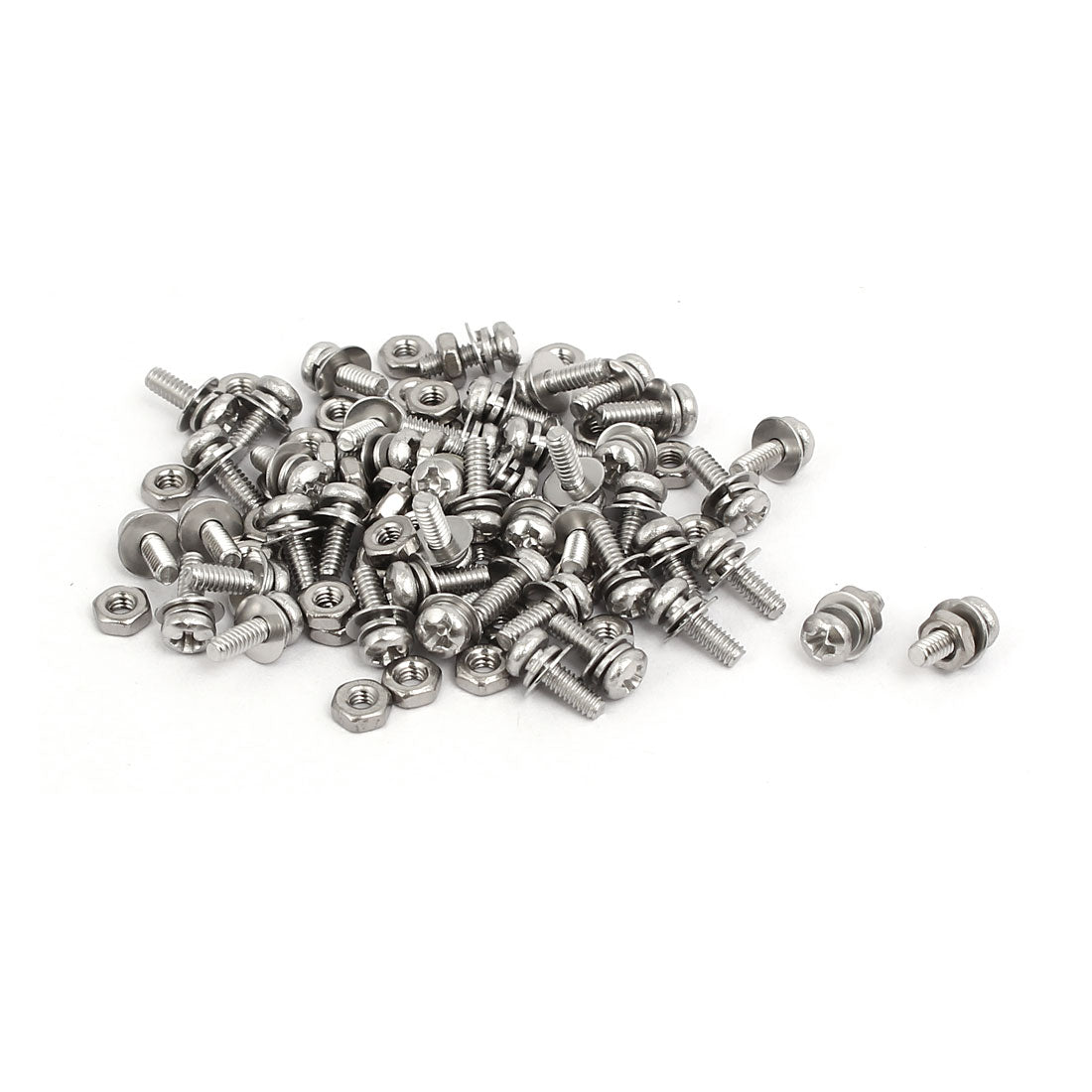 uxcell Uxcell 45 Sets M2x6mm 304 Edelstahl Kreuz flacher Kopf Bolzen Schraube mit Dichtung DE de