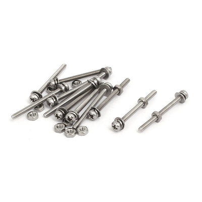 Harfington Uxcell 12 Sets Schraube M2x25mm 304 Edelstahl Kreuz Flacher Kopf Bolzen mit Dichtung DE de